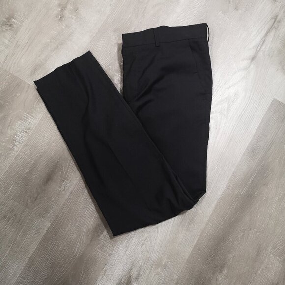 H&M Regular Fit Men's Size 36R Black Straight Legs Lightweight Pants - Picture 6 of 10